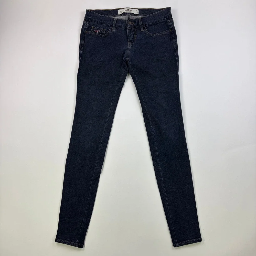 Hollister Leggings Jeans Womens 0R W24 L29 Dark Wash Low Rise Skinny Stretch
